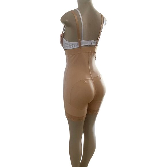 Women's Tummy Control Faja Lace Trim Butt Lifter Postoperative Full Body Shaper - Picture 5 of 9